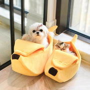 Adorable Plush Banana Pet Bed