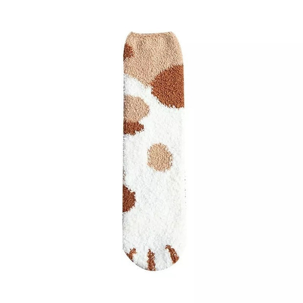 Cute Cat Paw Plush Socks