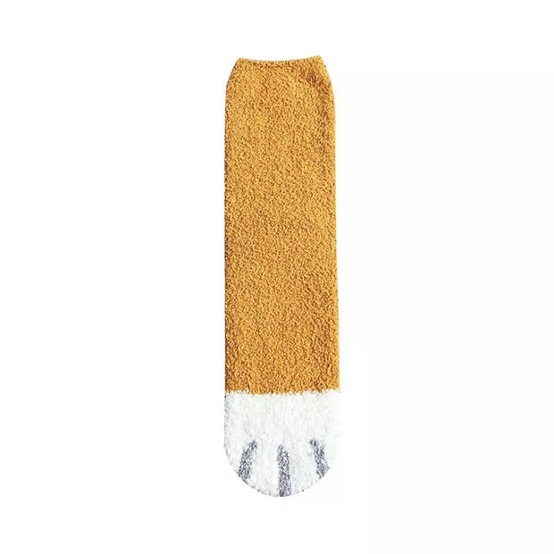 Cute Cat Paw Plush Socks