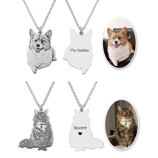 Customized Pet Photo Pendant Necklace