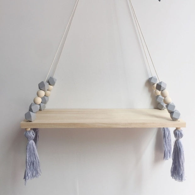 Nordic Tassel Wall Storage Shelf Rack