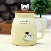 Kitty Mug With Wooden Cover