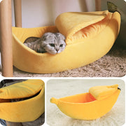 Adorable Plush Banana Pet Bed